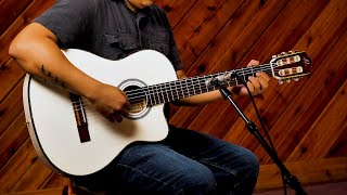 Video thumbnail for Family Pro Full Size Guitar w/ Electronics and Tuner by Ortega Guitars - Solid Spruce Top - RCE145WH by Ortega Guitars - Official Product Videos
