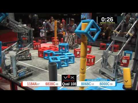 2015 VRC-MS Spir Q108 -  (1184A 8068C) 36-Spirit Div-VRC Middle School-VEX Worlds 2015