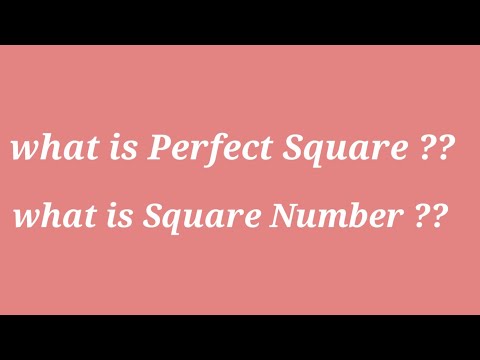 Square numbers definition || Perfect square definition ||