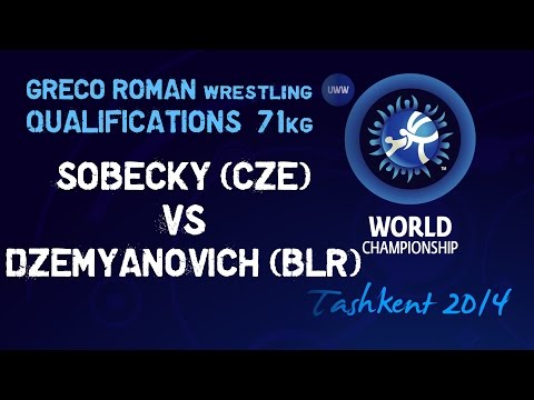 Qualifications - Greco Roman Wrestling 71kg - SOBECKY (CZE) vs DZEMYANOVICH (BLR) - Tashkent 2014