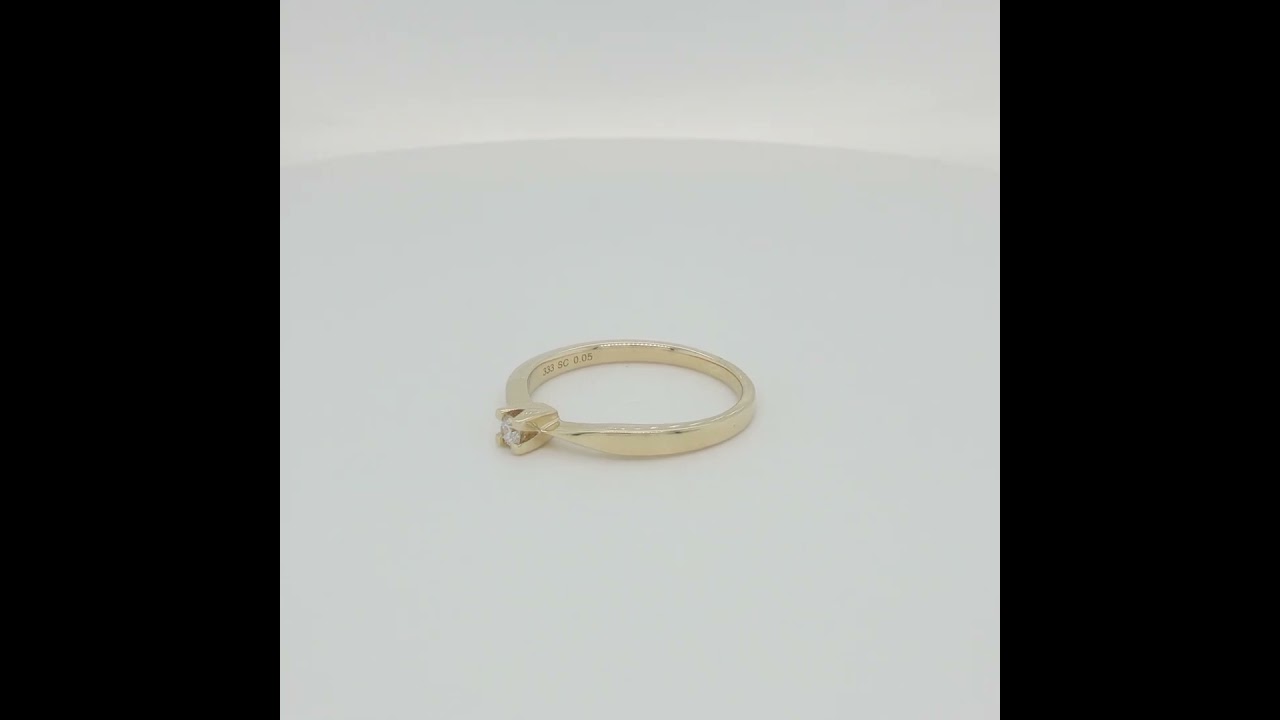Kleopatra ring 0,05 H-W/SI 8 kt