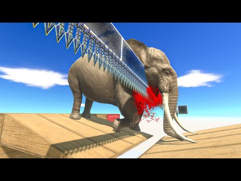 THREE BLADES TRAP Who Can Escape? Animal Revolt Battle Simulator