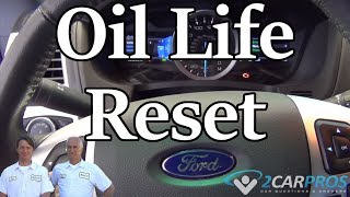 Oil Life Reset Ford Explorer 2011-Present 