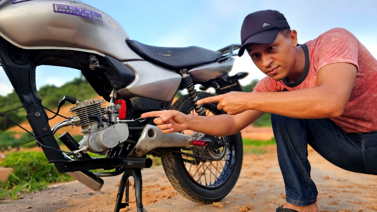 MOTORCYCLE with MOTORIZED BICYCLE engine