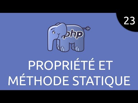 PHP 23 propriété et méthode statique