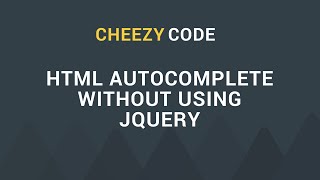 Auto Complete Without Using jQuery Or Any Pluggin