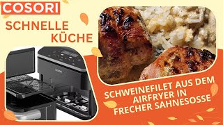 Schweinefilet Medaillons aus der @Cosori Dual Blaze TwinFry 10L Heißluftfritteuse
