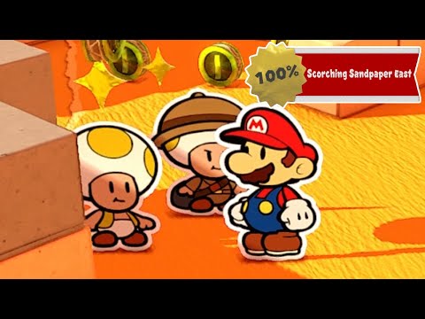 Paper Mario The Origami King - 100% Walkthrough - Scorching Sandpaper East
