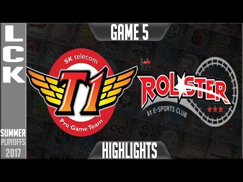 SKT vs KT Highlights Game 5 LCK Splayoffs Semifinal Round 3 Summer 2017 SKT T1 vs KT Rolster G5