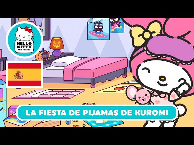 Vídeo relacionado con Hello Kitty Sanrio Pijama Mujer y Adolescente, Pijamas Invierno Kuromi con Camisa de Botones y Pantalón Largo, Ropa de Dormir (Negro Hello Kitty, XL)
