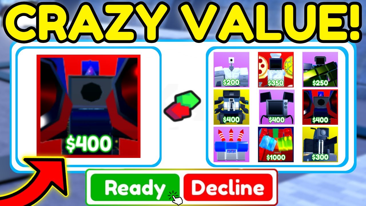 What do people OFFER for #1 signed LARGE FIREWORK CAMERAMAN??? (Toilet Tower Defense)