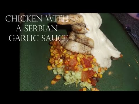 chicken with serbian garlic sauce