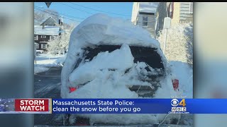 Police Seeing Too Many Snow-Covered Cars On Road After Blizzard