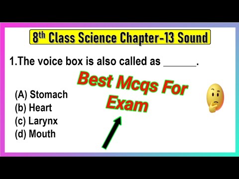MCQ Questions for Class 8 Science Chapter 13 Sound with Answers | The voice box is also called as