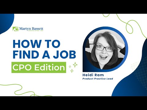 How to Find a Job: CPO Edition | Heidi Ram - YouTube