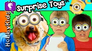 HobbyDog Searches for MINION Surprise Eggs with HobbyKids