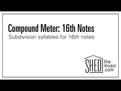 Compound Meter: 16th Notes