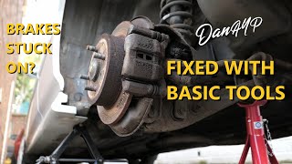 How To Fix a Seized Brake Caliper  * Sticking Brake Caliper Repair *