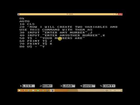 Gw Basic Lesson 22 Input Statement
