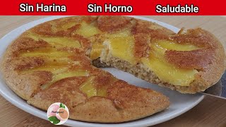 TARTA de MANZANA  SIN HARINA SIN HORNO SALUDABLE facil de hacer