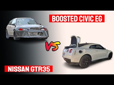 GTR35 vs HONDA CIVIC EG | AWD vs FWD | 6 CYL vs 4 CYL