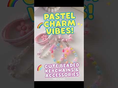 "Cute & Colorful Beaded Keychains & Accessories 🌸✨ #viral #trending