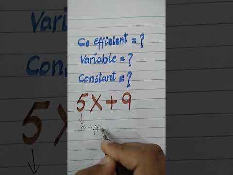 Co-efficient, Variable and Constant #co-efficient #variable #constant #viral #shorts #trending