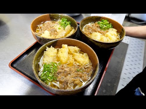 Una mirada de cerca al restaurante udon de carne tempura que apoya a los trabajadores 丨Japanese Good Old Diner
