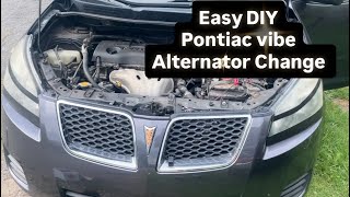 Pontiac Vibe HOW TO CHANGE Alternator 2.4 ⚡️ EASY DIY Tennsioner Pully SHOWN CLEARLY