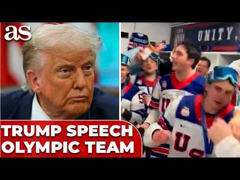 TRUMP STEALS THE SHOW with Hilarious Speech to TEAM USA HOCKEY After GOLD