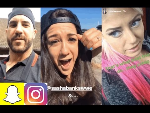 WWE Snapchat/IG Moments ft Alexa Bliss, Bayley, Cesaro, Maryse, Sasha Banks n MORE
