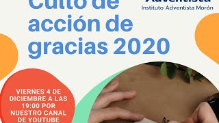 CULTO de ACCIÓN de GRACIAS COMPLETO No pudiste ver el Culto de Acción de Gracias 2020?. Acá te compartimos el link para que lo puedas ver de manera completa!