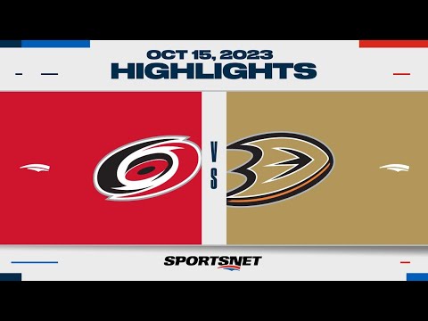 NHL Highlights | Hurricanes vs. Ducks - October 15, 2023