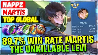 89.7% Win Rate Martis The Unkillable Levi [ Top Global Martis ] Nappz - Mobile Legends Build