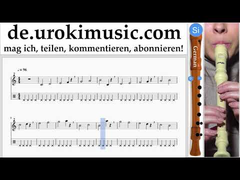 Blockflöte Lernen G. Luis Fonsi, Demi Lovato - Échame La Culpa Tabulatur Teil#1 Übungen um-ih995