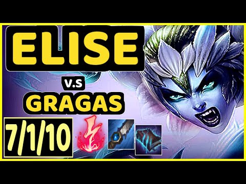 KREOX (ELISE) vs GRAGAS - 7/1/10 KDA JUNGLE GAMEPLAY - EUW Ranked GRANDMASTER