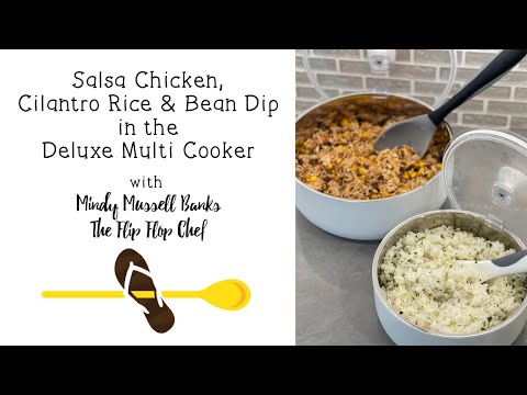 Salsa Chicken in Pampered Chef’s Deluxe Multi Cooker with The Flip Flop Chef!