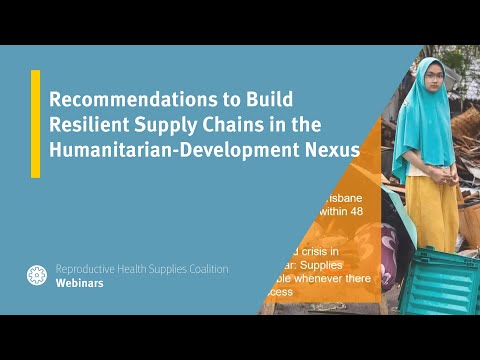 Recommendations to Build Resilient Supply Chains in the Humanitarian-Development Nexus