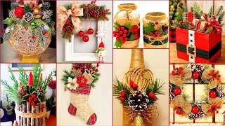 50 Diy Christmas decorations ideas for beginners 2026/ latest elegant handmade jute rope craft ideas