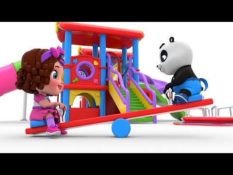 Pinky and Panda Fun Outdoor Playground for Kids | Entertainment for Children Play Center