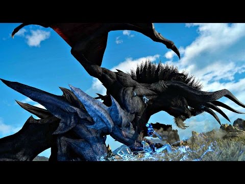 FINAL FANTASY XV - Level 140 Dread Behemoth Boss Fight Gameplay | Strongest Boss in FF15 PS4 Pro