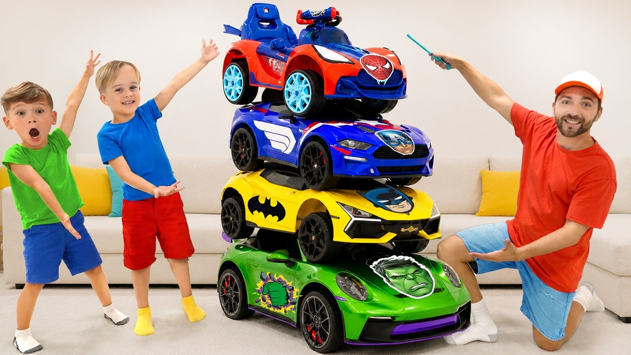 Kids magic transform Cars - Learn Sharing and Teamwork