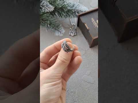 Кольцо печатка перстень мужское стальное ROME 19 из медицинской нержавеющей стали с Крыльями - фото 1 - id-p2394439604