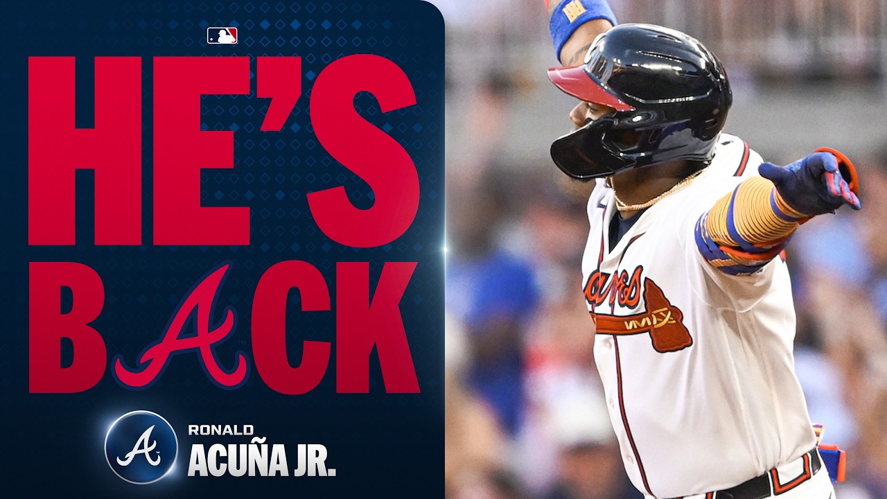 Ronald Acuña Jr. goes DEEP for the first time since returning from injury! 💪 | MLB Highlights