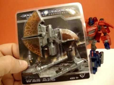 WAR AXE - CORBOT V - WFC OPTIMUS TRANSFORMERS ADD-ON ACCESSORY TOY REVIEW