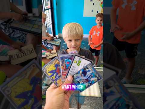 Trading Common Pokemon Cards for RARE Cards! (Surprising Kids) #game #reaction #pokemon #public