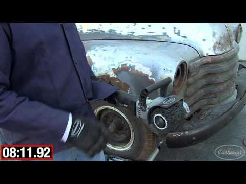 Contour SCT Strips a 1950 Chevy Fender in Real Time - Remove Paint, Rust & Filler - Eastwood