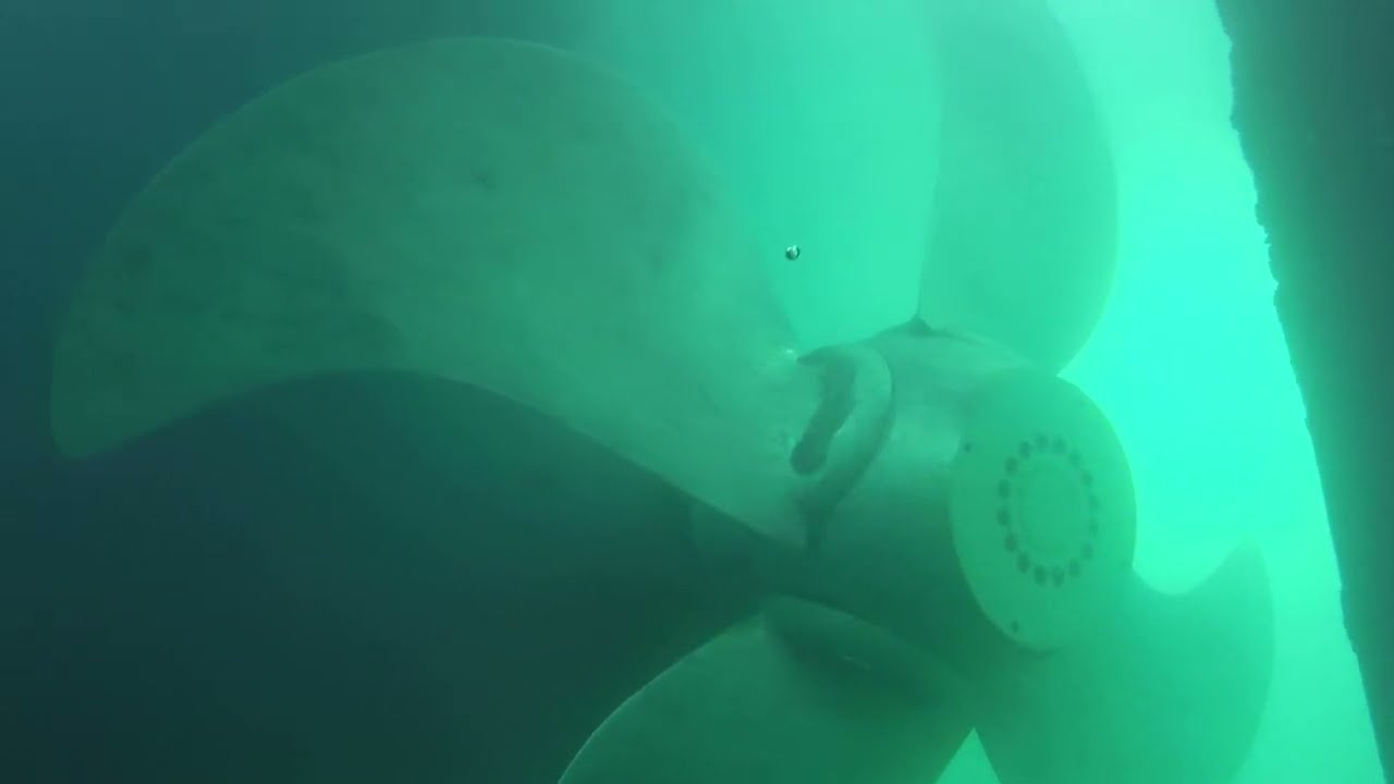 Rov Inspection - Inspeção subaquática - 7 Seas Service - propeller limpo