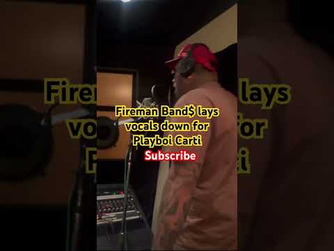 Fireman Band$ lays vocals down for Playboi Carti #playboicarti #shorts #snippet