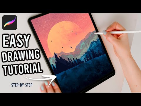 Easy Stylized Landscape Painting - Procreate Tutorial (Step-by-Step)